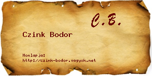 Czink Bodor névjegykártya